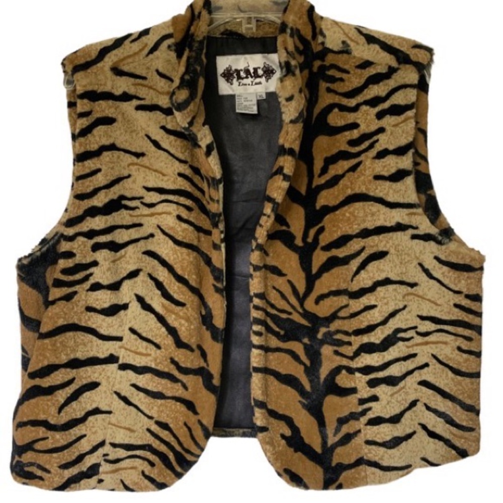 Live a Little vintage faux fur vest.